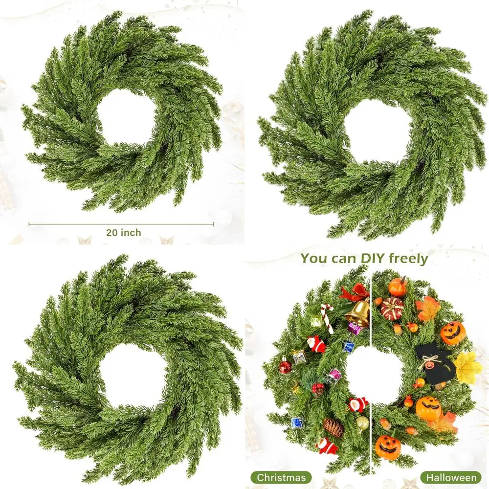 

Искусственный вечнозеленый венок 20 — деревенская зелень для рождественского декора дома и фермерского дома