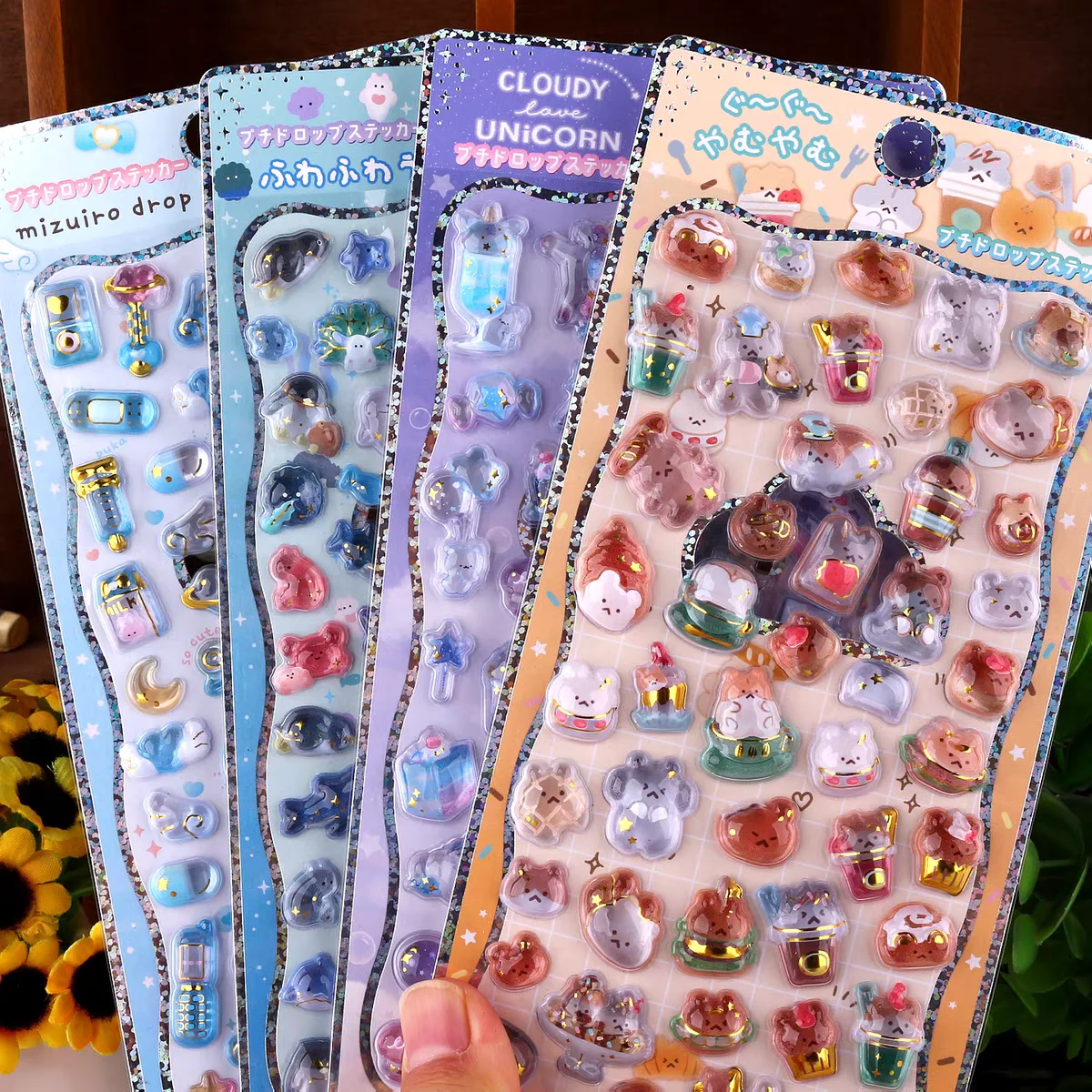 

1 шт./4 шт. Мультяшные мини-наклейки 3D с рельефным изображением кроликов и морских животных для скрапбукинга, DIY-журналов, школьных принадлежностей