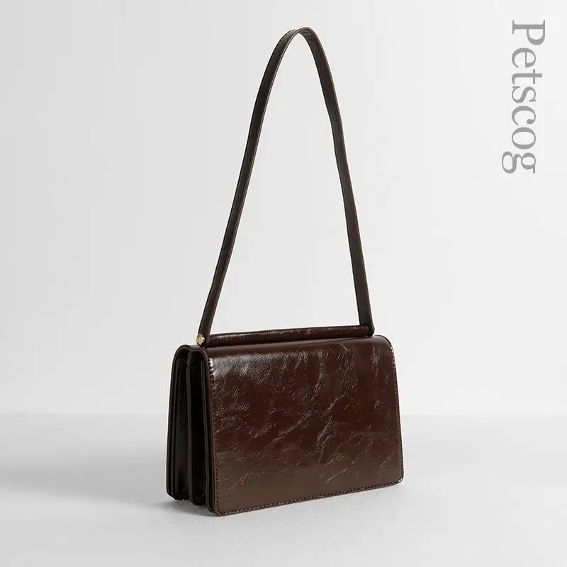 Summer Handbags For Women Glossy Leather Luxury Square Underarm Purse Designer Fashion Casual Shoulder Bags Trend 2025 New image 6