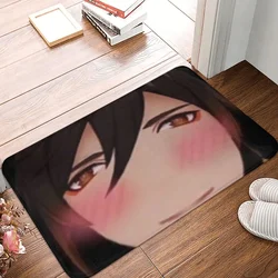 Genshin Impact Game Childe Tartaglia Non-slip Doormat Blushing Meme Carpet Bath Bedroom Mat Outdoor Home Decorative