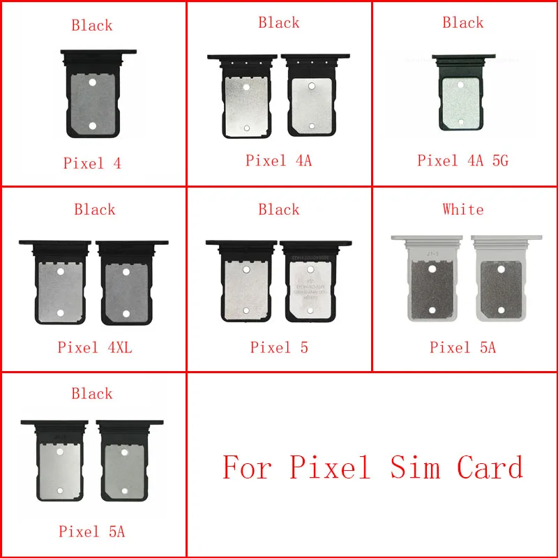 

1Pcs Sim Card Slot Tray Reader Holder Connector Adapter Socket For HTC Google Pixel 4 4A 5G 4XL 5 5A Pixel4XL Pixel4A Pixel5