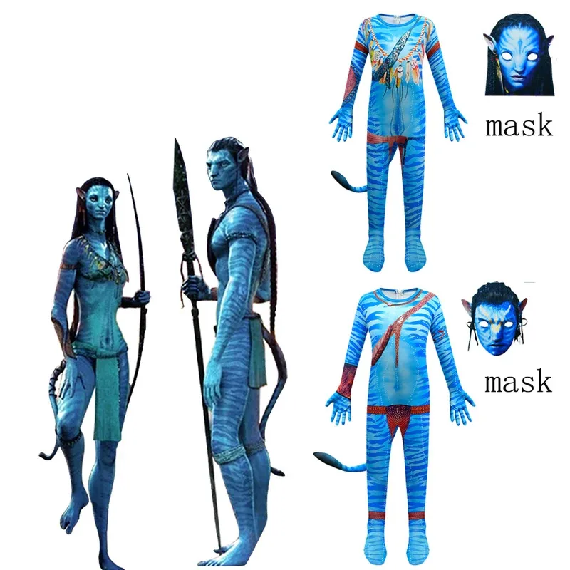 

l2025l New Cosplay Halloween Boys Cosplay Avataring The Way of Water Jake Costume Kids Stage Clothing Anime Hero Costume Jumpsui