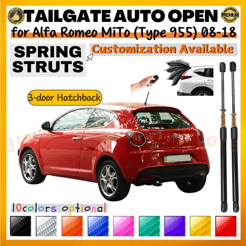 Alfa Romeo MiTo(Type 955) 3도어 해치백 2008-2018 후면 테일게이트 부트 리프트용 스프링이 있는 트렁크 스트럿 수량(2) 충격을 지원합니다.