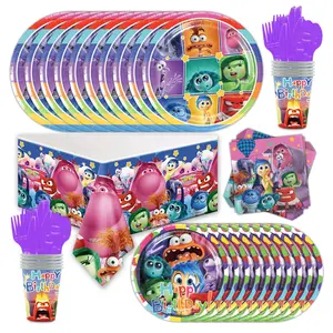 Disney Inside Out 2 Birthday Party Decorate, Background, Glasses, Paper Dishes, Cups, Balloon Set, Supply Kit, New MAIN SALES XICARA DISNEY - №1