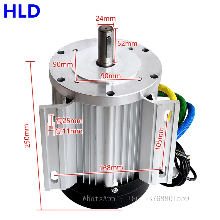 Permanent Magnet Brushless DC Motor 4000W 24V 48V 60V 72V High Power Cleaning Machine Mechanical Equipment Modification Kart