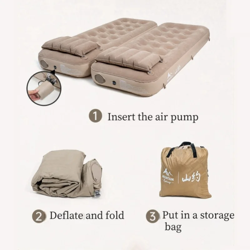 Automatic Inflatable Mattress Outdoor Tent Folding Single Double Home Air Cushion Bed Automatic Camping Sleeping Mat