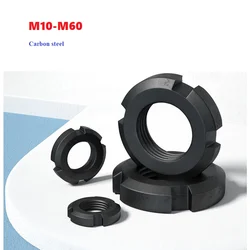 DIN981 M10 M12 M14 M16 M18 M20 M22 M24 M25 M27 M30 M33 M35 M36 M39 M40-M60 Round Nut Slotted  Four Slot Nut GB812