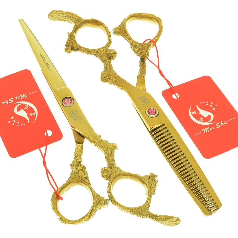 Meisha 6 inch Dragon Handle Hairdressing Shears Professional Barber Scissors Hair Salon Cutting Thinning Styling Scissors A0112A