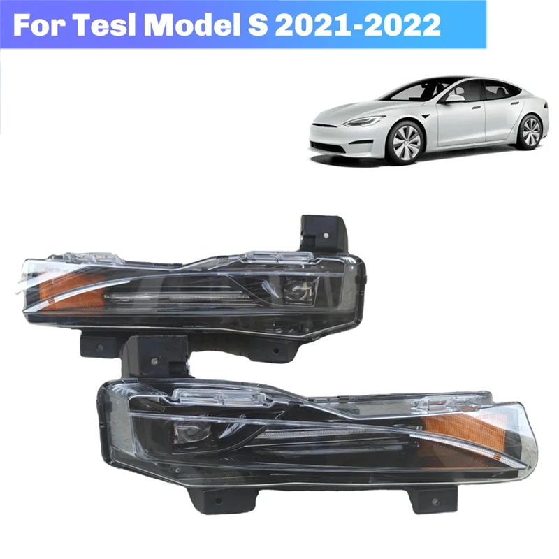 Car Front Bumper Fog Light Lamp High Configuration Version For Tesla Model S 2021-2022