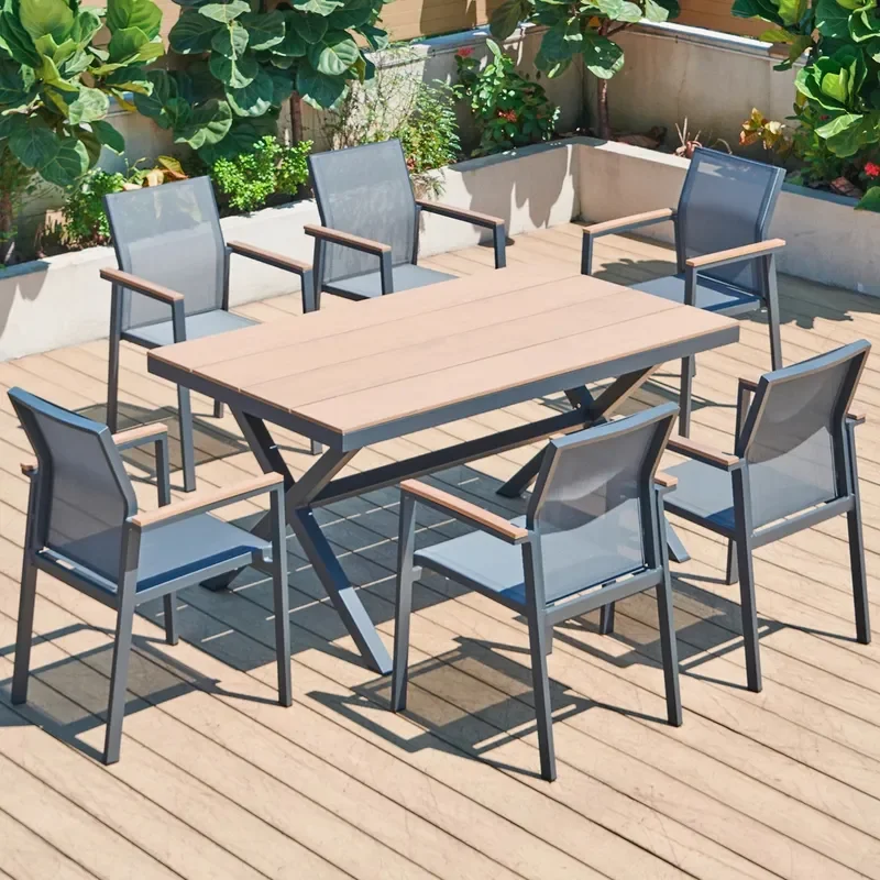 for Outdoor Tables and Chairs Nordic Sunscreen Waterproof Terrace Garden Balcony Light Luxury Villa Modern Simple Leisure