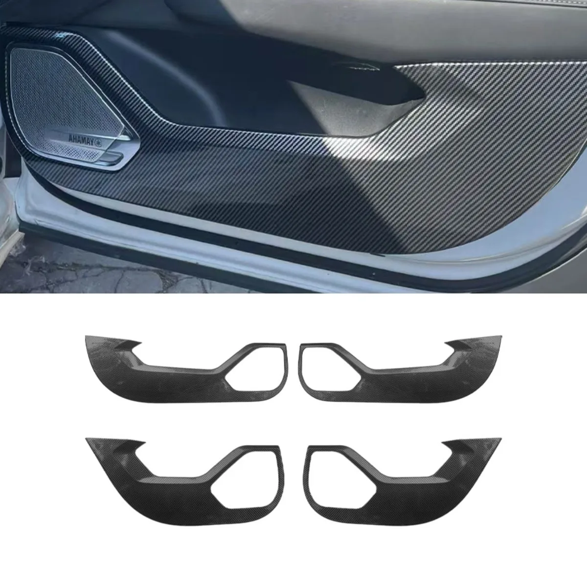 Car Door Kick Plate Cover Interior Decoration For ZEEKR 001 Body Kit Car Accessories
