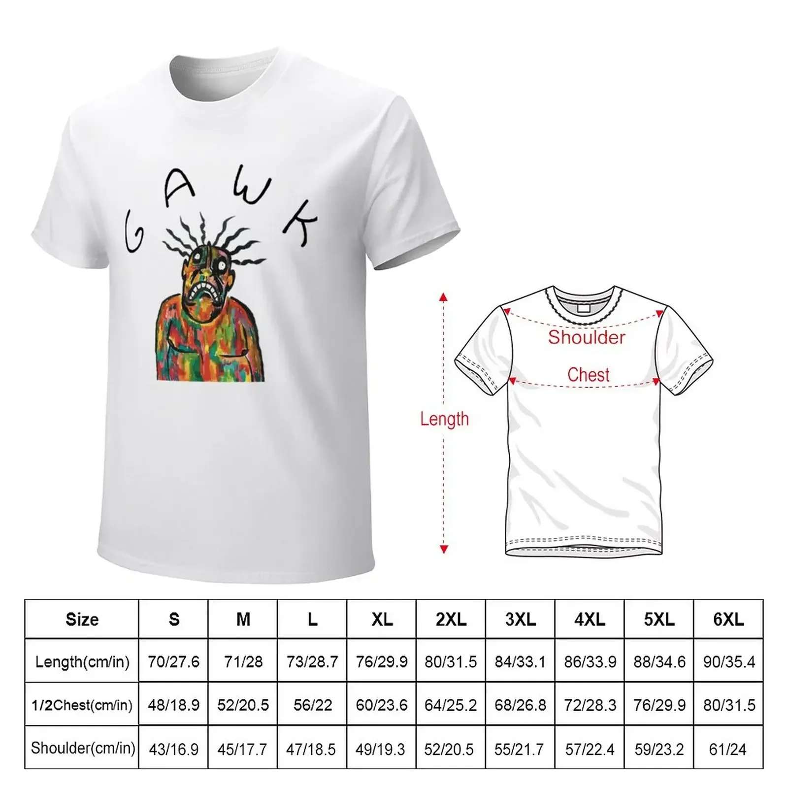 Vundabar Gawk Album Cover Art T-Shirt korean fashion Blouse plain mens graphic t-shirts big and tall