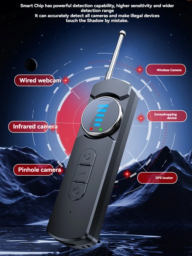 كاشف كاميرا لا سلكية نظام إنذار مضاد للسرقة مكافحة التنصت الأشعة تحت الحمراء الماسح الضوئي مكافحة تتبع مصدر إشارة المراقبة #4