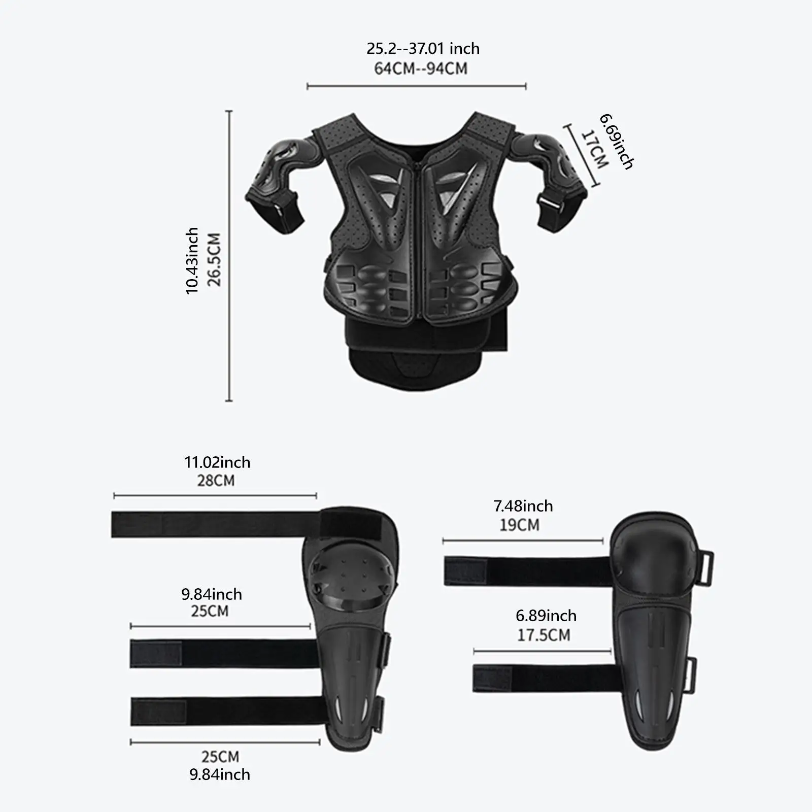 Combinaison de protection pour enfants, genouillères et coudières pour le skateboard et la moto