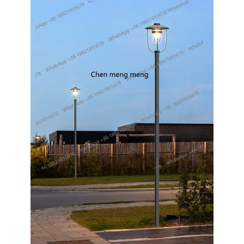 Simple courtyard outdoor solar pole light view block villa garden garden road light