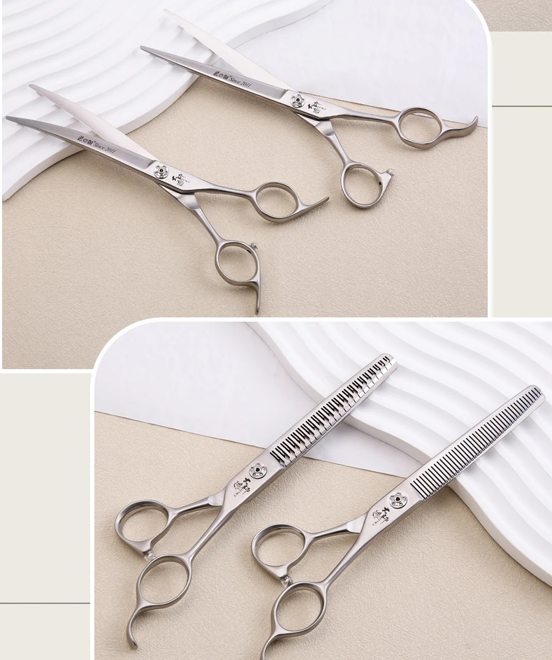 Fenice Slim Narrow Dog Grooming Scissors Set Straight/Curved/Thinner/Chunker Shears Schere Spezialisiert für KR- und JP Groomers – Detail 19