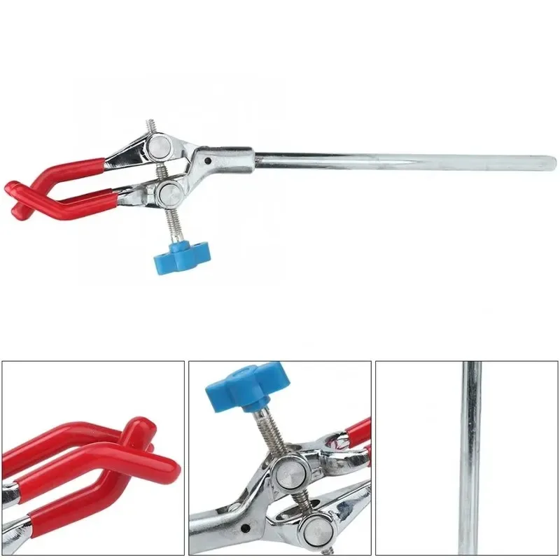 HAIJU LAB Large Laboratory Handhold Clamp Chrome Coated Alloy Three Finger Joint