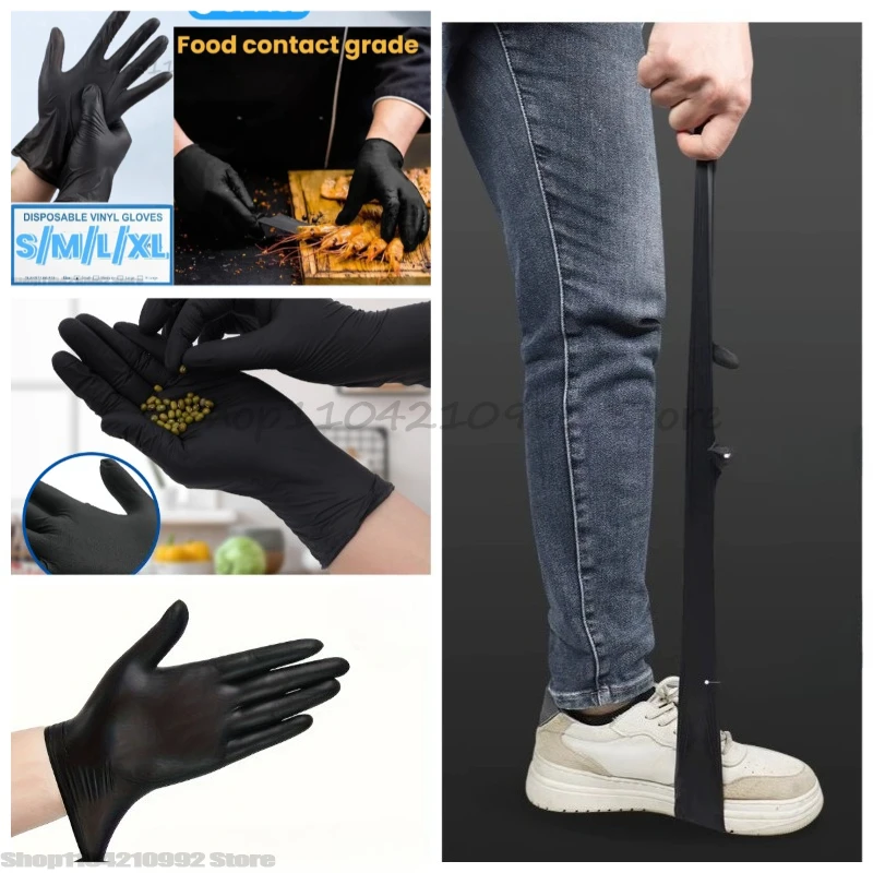 Gloves Nitrile Dining Laboratory Beauty Salon Dental Black Civilian Examination Nitrile Gloves  Gloves for Cooking