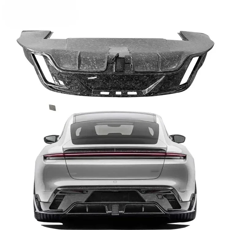 

Hot Selling! car Accessories Auto Parts Carbon Fiber material for Taycan M Style Rear Diffuser Bumper Lip