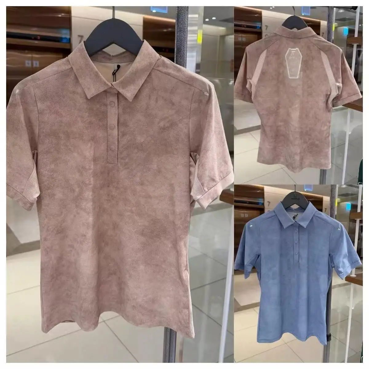 2026 Summer Female Golf Lapel Short Sleeve T-shirt Breathable Slimming Casual All-match Outdoor Golf Sports Top
