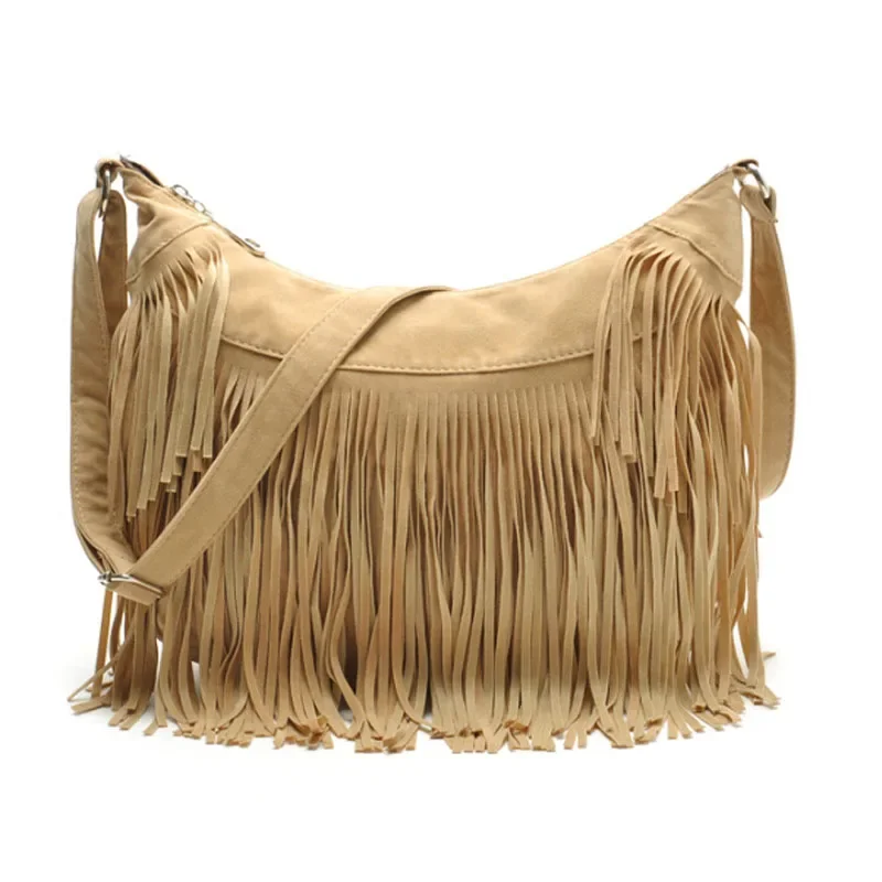 

Fashion Vintage Fringe Tassel Women Shoulder Bags Simple Casual Versatile Crossbody Messenger