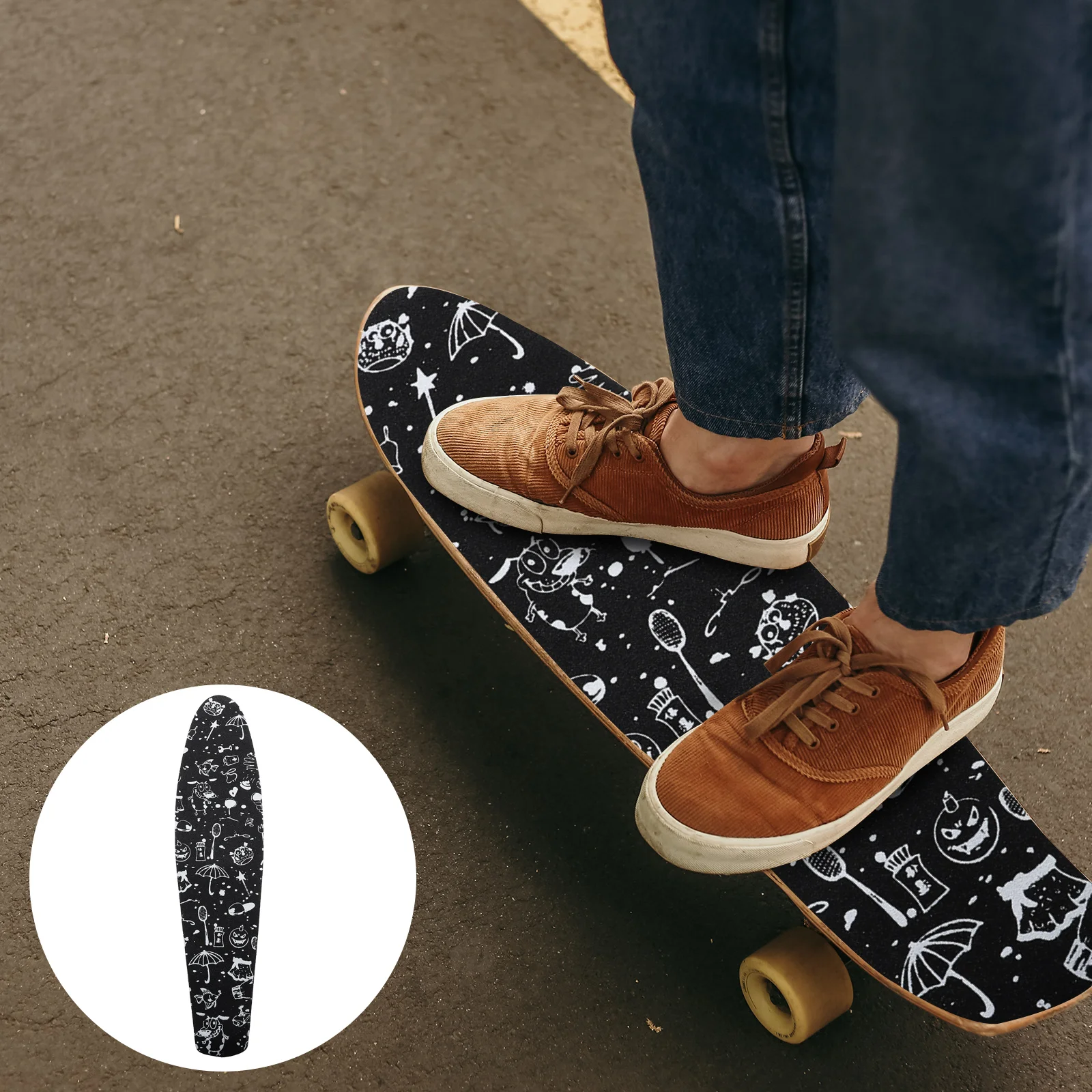 

Waterproof Tape Skateboard Sandpaper Grip for Skateboards Corundum Stickers Scooters