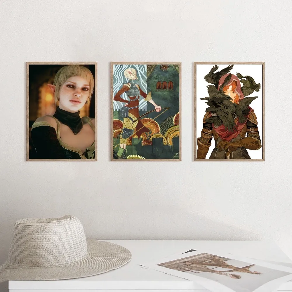 1pc Dragon Age Game Poster Wall Art Home Decor Room Decor Digital Painting Living Room Restaurant Kitchen Art