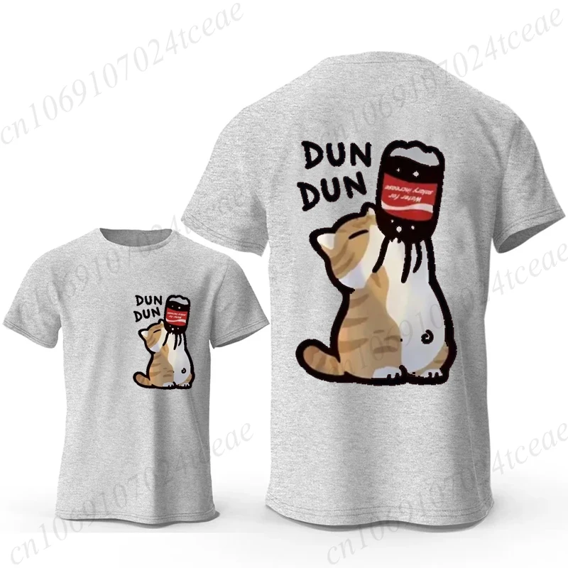 الكرتون القط شرب الرات زيادة المشروبات تي شيرت رجالي عادية الكرتون بلايز متعة تي شيرت موضة Harajuku الشارع الشهير