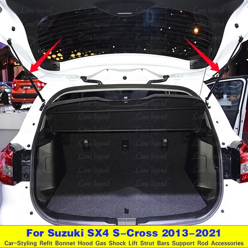 2Pcs Rear Trunk Boot Tailgate Gas Struts Lift Support Rods Dampers 81850-61M00 for Suzuki SX4 S-Cross 2013-2021