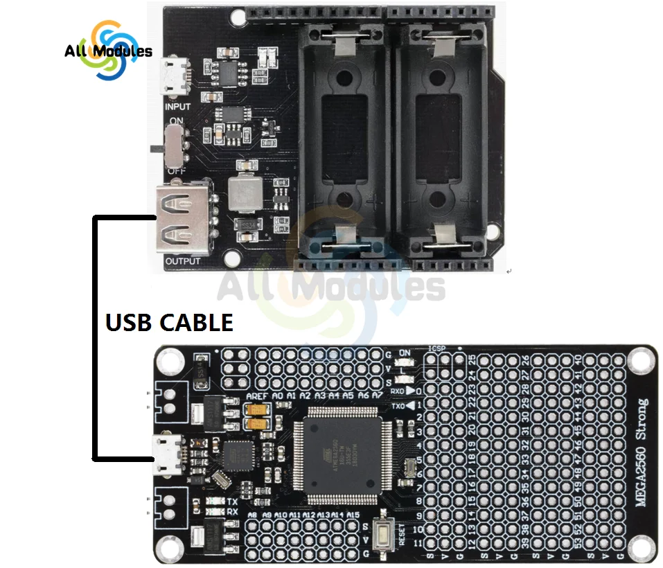 Fuente de alimentación recargable, cargador de batería de litio 16340 Dual, módulo de protección para placa Arduino R3, ESP32, ESP8266