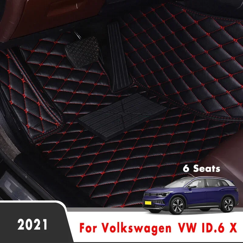 

Car Floor Mats For ID.6 X 2022 2021 (6 Seater) Waterproof Carpets Auto Styling Foot Pads Accessories Interior For Volkswagen VW