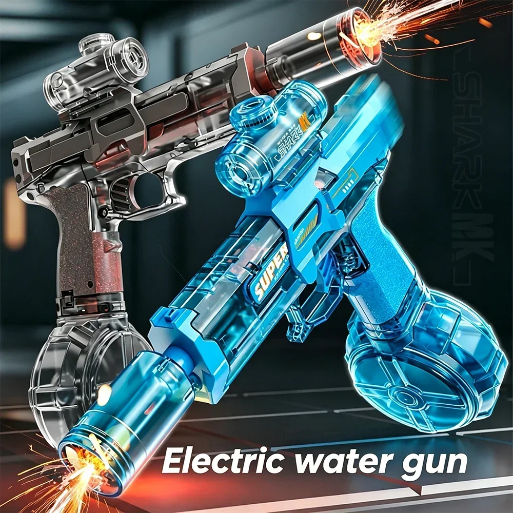 Pistolas de Agua Eléctricas para Adultos y Niños, Pistola de Agua Automática con Alcance de 26 Pies, Super Blaster Soaker, Pistola de Juguete de Alta Capacidad