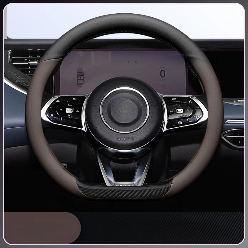 

Чехол на руль voyah FREE Dreamer Nappa, кожаный ультратонкий чехол на ручку автомобиля, универсальный, всесезонный, бесплатное ручное шитье