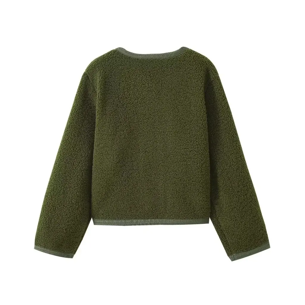 

Women's Three-Color Button Terry Cardigan European American Style Small Fragrant Spring Fall Short Outerwear