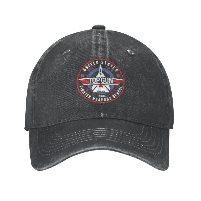 

Custom Top Gun Maverick Baseball Cap Cotton Hip Hop Men Women's Adjustable US Fighter Weapons School Worn Dad Hat Spring