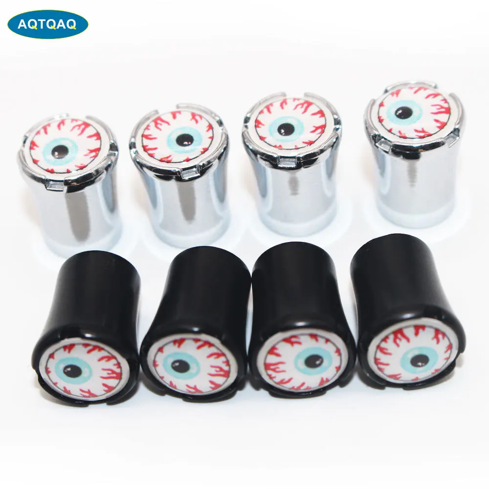 

4 Pcs/Set Car Styling Zinc Alloy Eyeball Style Car Tire Valve Caps Wheel Tires Tire Stem Air Cap Airtight Covers