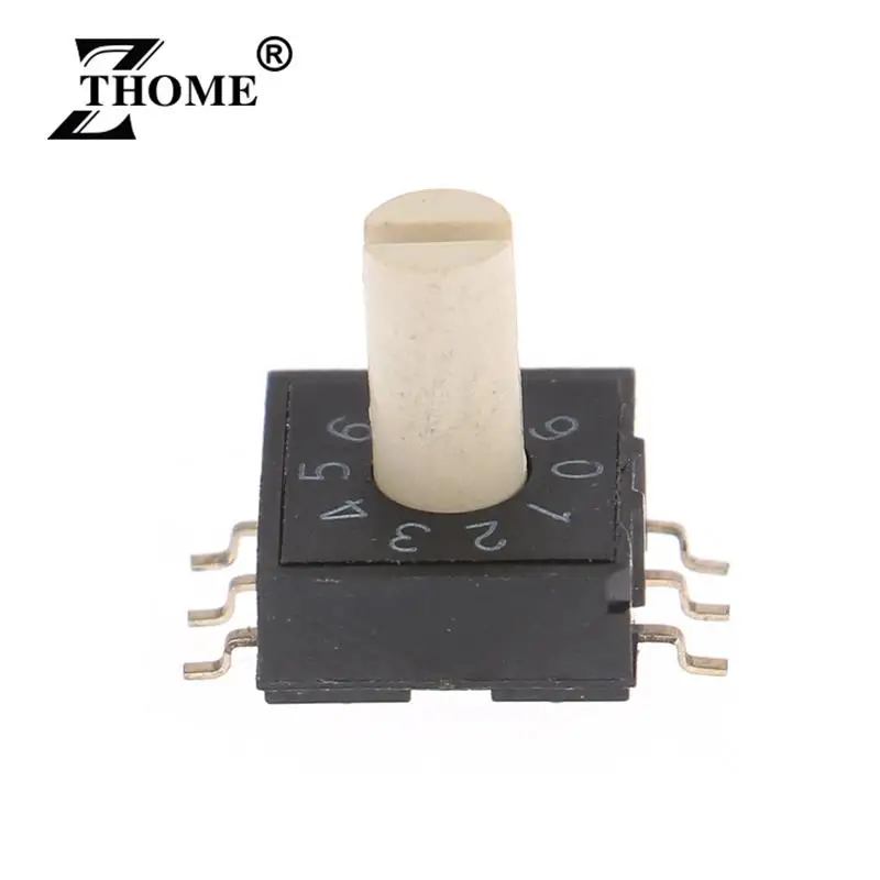1PCS RM3HAF-10R Rotary Encoder Switch Dial Switch 10 0-9 Coding Switch Patch 3:3 With Handle Rotary Coding Switch