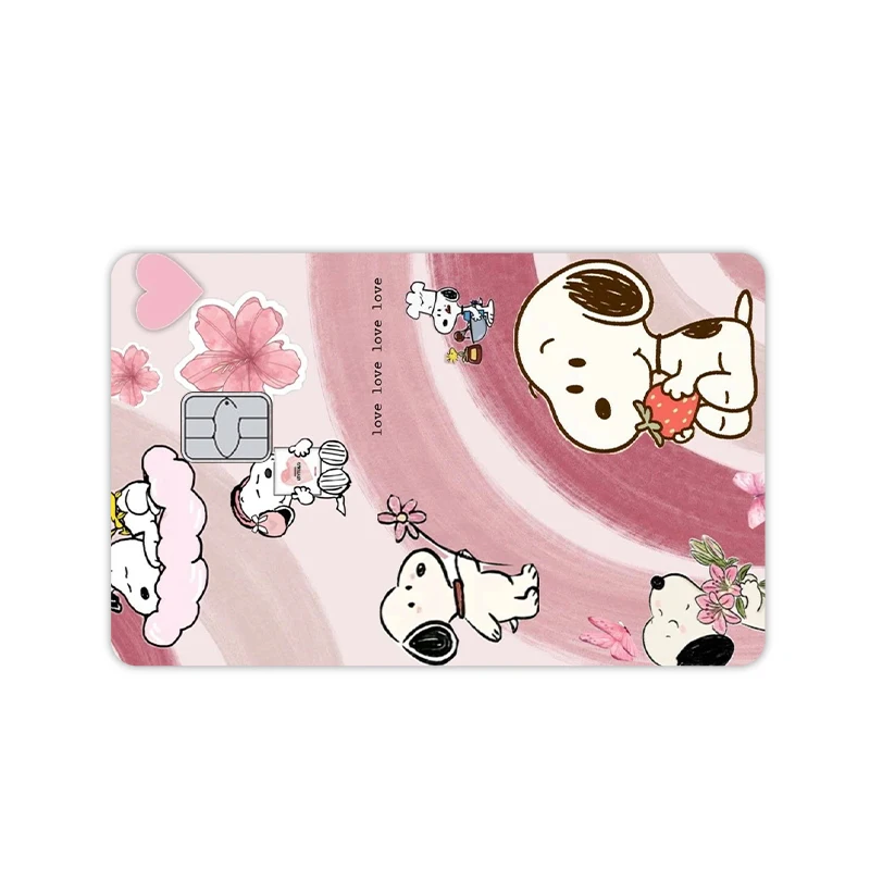 أزياء أنيمي سنوبيس الكرتون بطاقة الائتمان ملصقات الجلد للصغيرة الكبيرة لا رقاقة لامعة طبقة رقيقة واقية الديكور بطاقة الخصم مائي