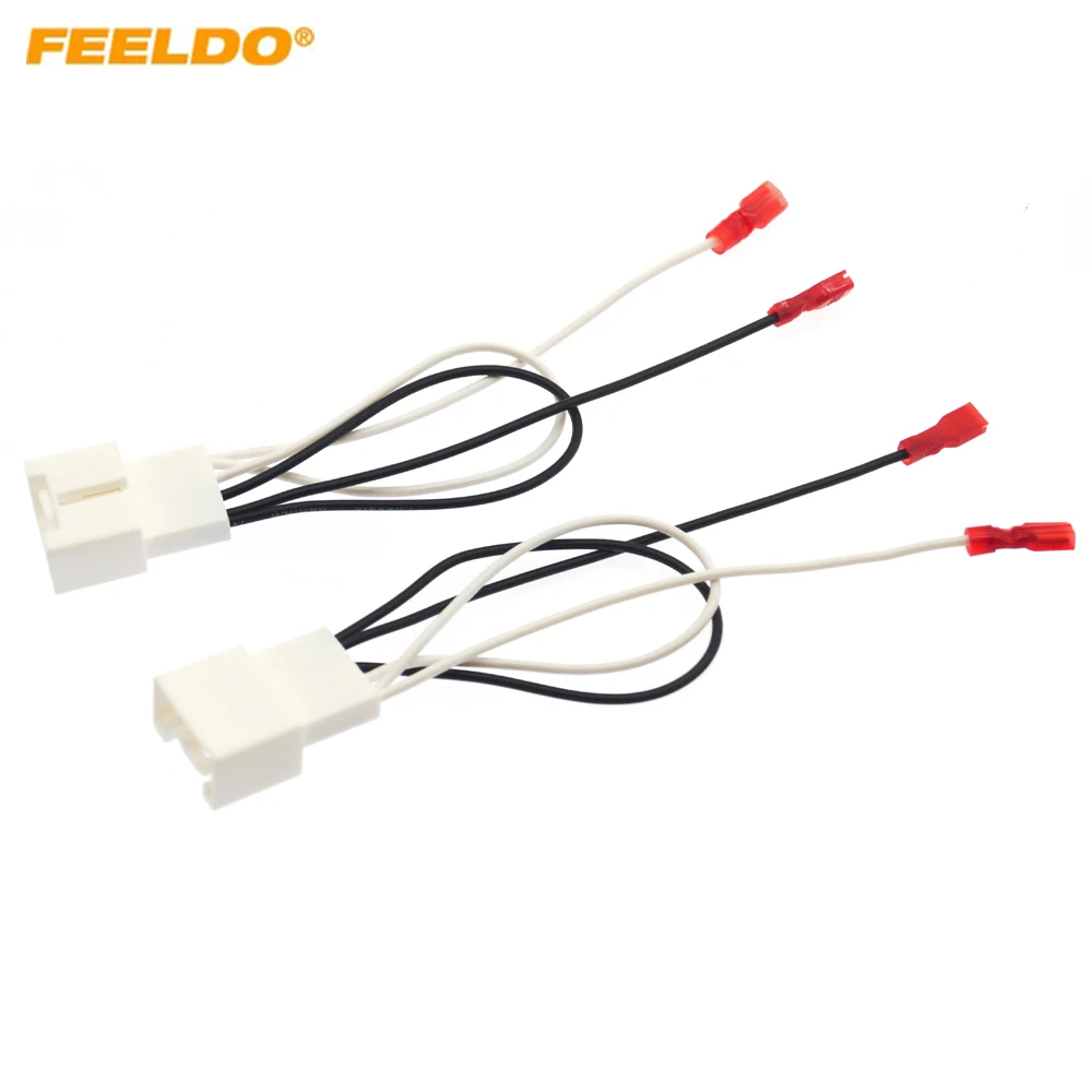 FEELDO Car 4Pin Stereo Speaker Wire Harness Adaptors For Ford/Mazda Auto Speaker Replacement Connection Wiring Plug Cables