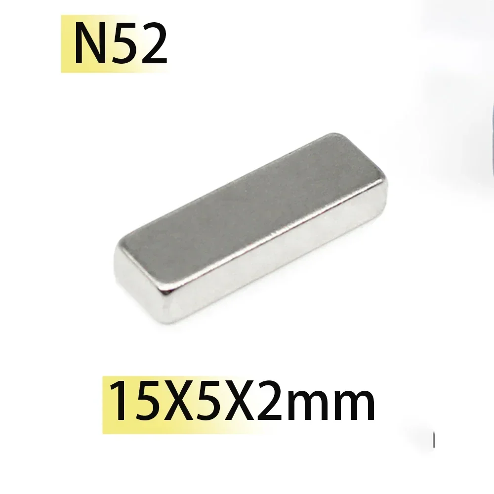15x5x2 N52 Magnets 15*5*2 Refrigerator Magnet Rectangle  Bar Square Block  Magnetic neodymium Industrial Motor Customised