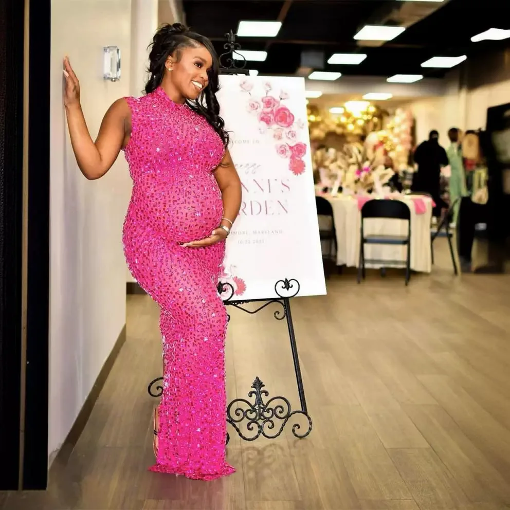 Eleganti abiti da festa con strass lussuosi abiti da compleanno per celebrazioni, palline da sposa, scintillanti, couture per abiti da baby shower