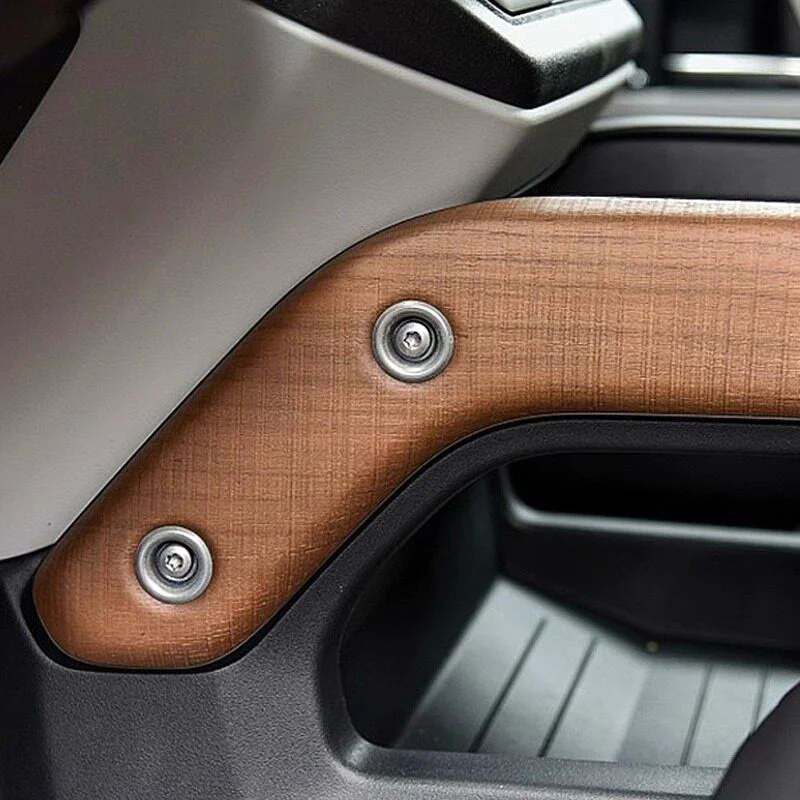For 20‑24 Defender 110 Wood Grain Interior Trim, Center Console Side Strip Replacement Mod Door Handle Decor Interior Accessorie