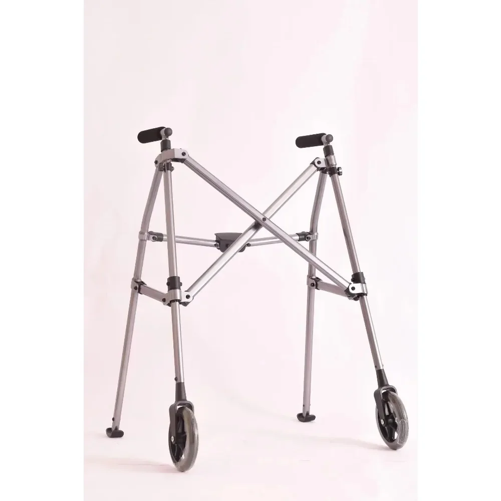 Walker Medical Household Auxiliary Travel Aluminum Alloy Elderly Booster Adjustable Folding Walker