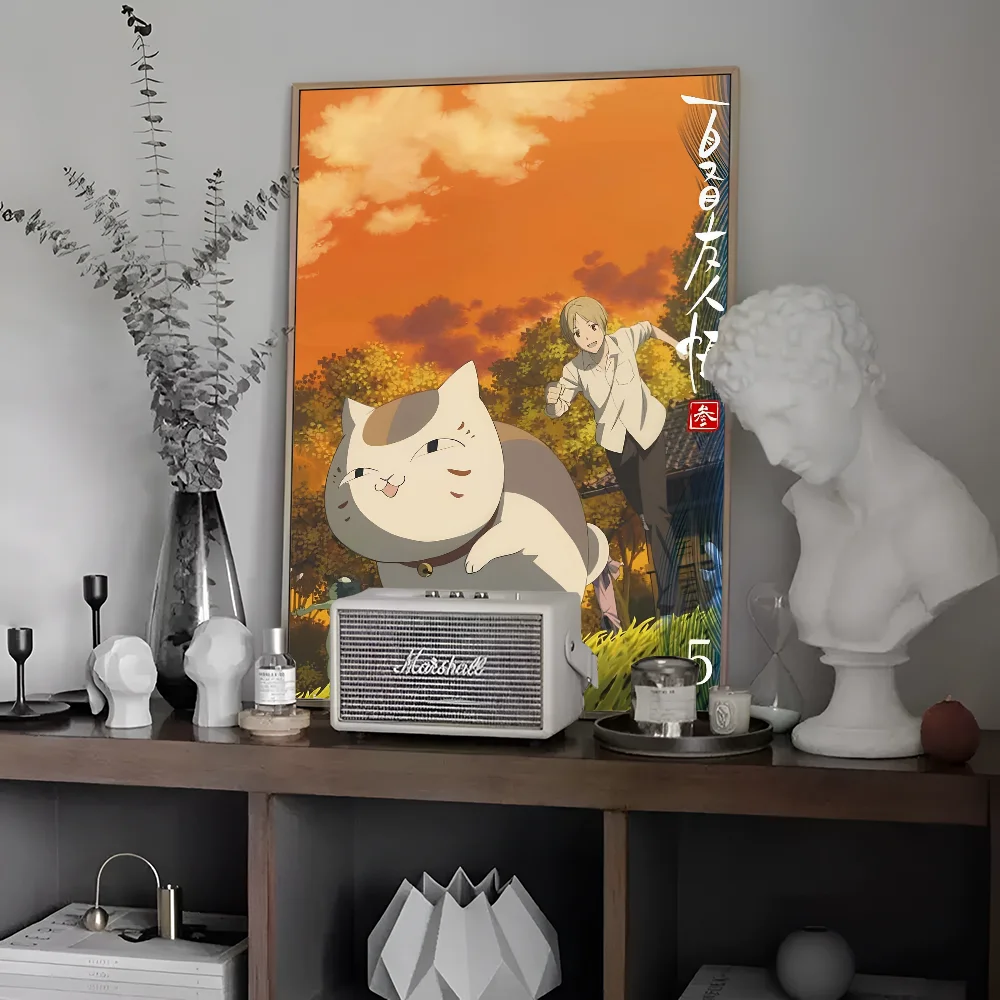 Anime Natsume Yuujinchou Anime Posters Sticky Whitepaper Sticker DIY Room Bar Cafe Kawaii Room Decor