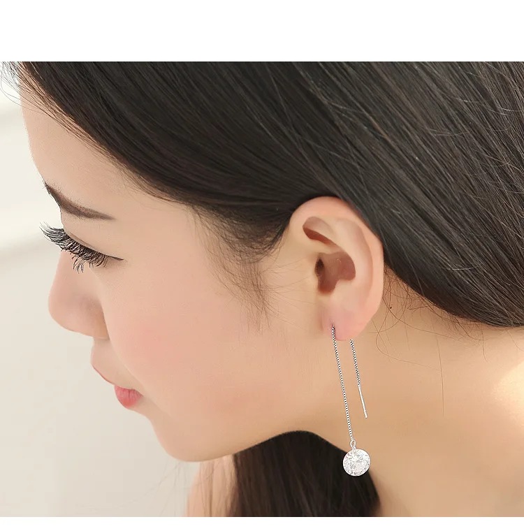 Women s Chic S925 Sterling Silver Stud Earrings Featuring Sparkling Zircon And Crystal Diamonds High End Bare Earline Jewelry