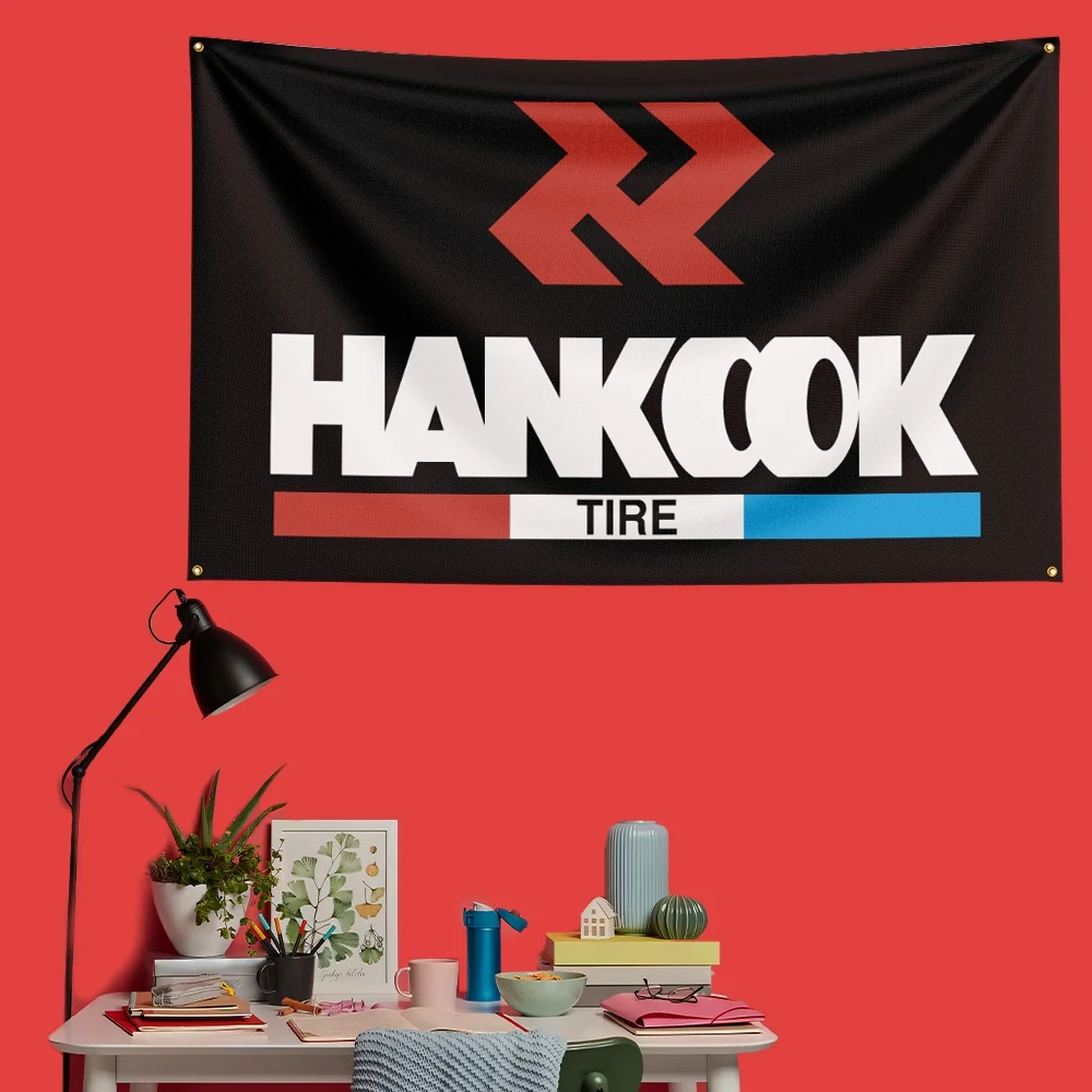 Hankook Tires Flag   Polyester Garage Wall Decor Banner For Auto Tuning