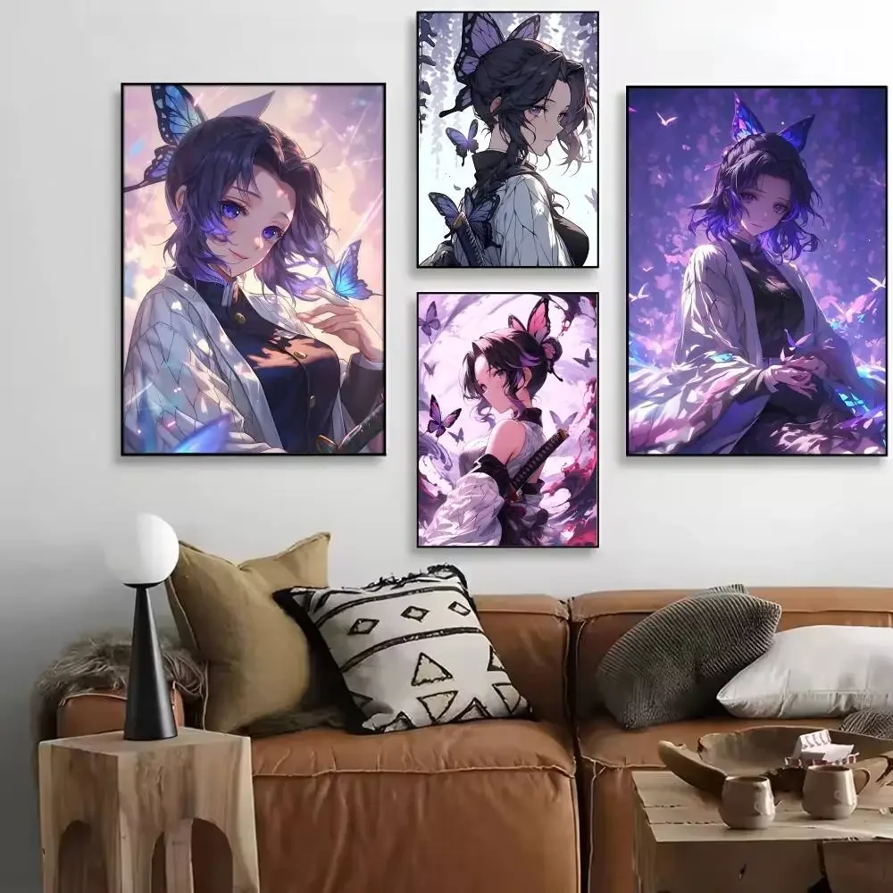 Japanese Anime Cartoon K-Kochou Shinobu Posters HD Print Vintage Wall Art Decor for Home Study Room