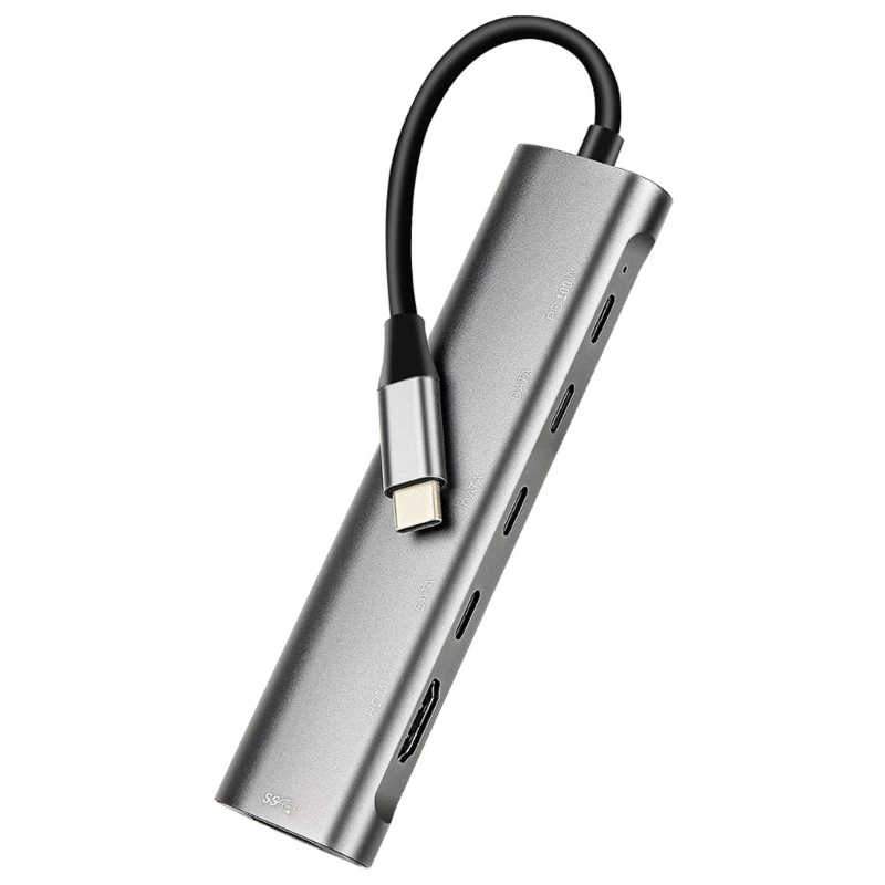 

Splitter Type C Hub with 4K and USB for Office School, Home Dropship