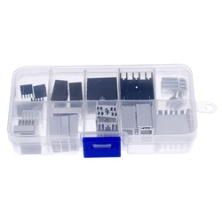 33pcs Heatsink Assorted Kit TO-220 TO-3 MOSFET Transistor SCR Voltage Regulator