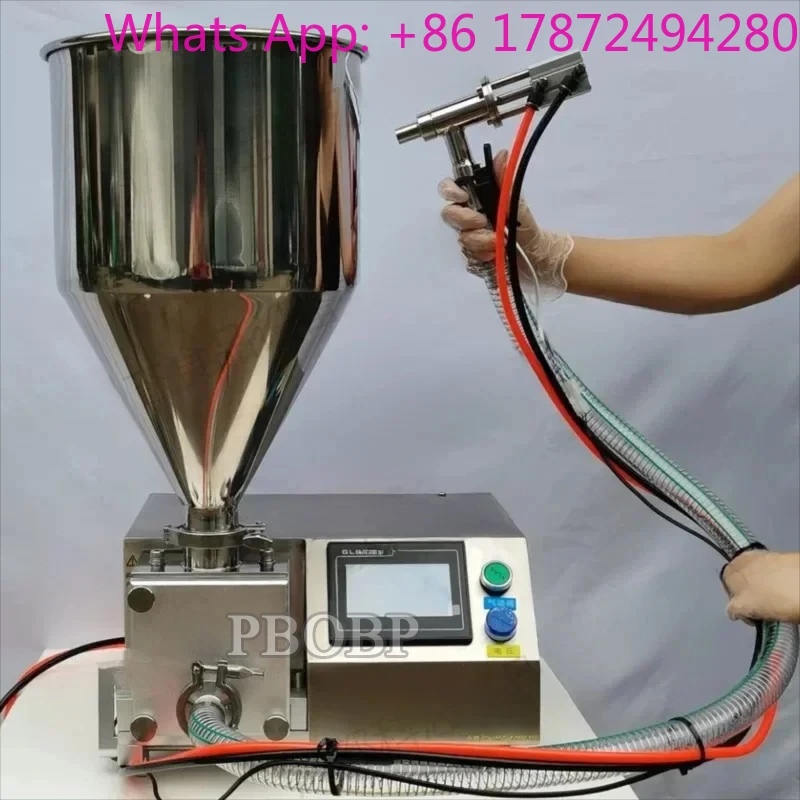 Semi-automatic Glass Bottle Olive Oil Filling Machine Mayonnaise Liquid Foundation Pneumatic Filling Machine